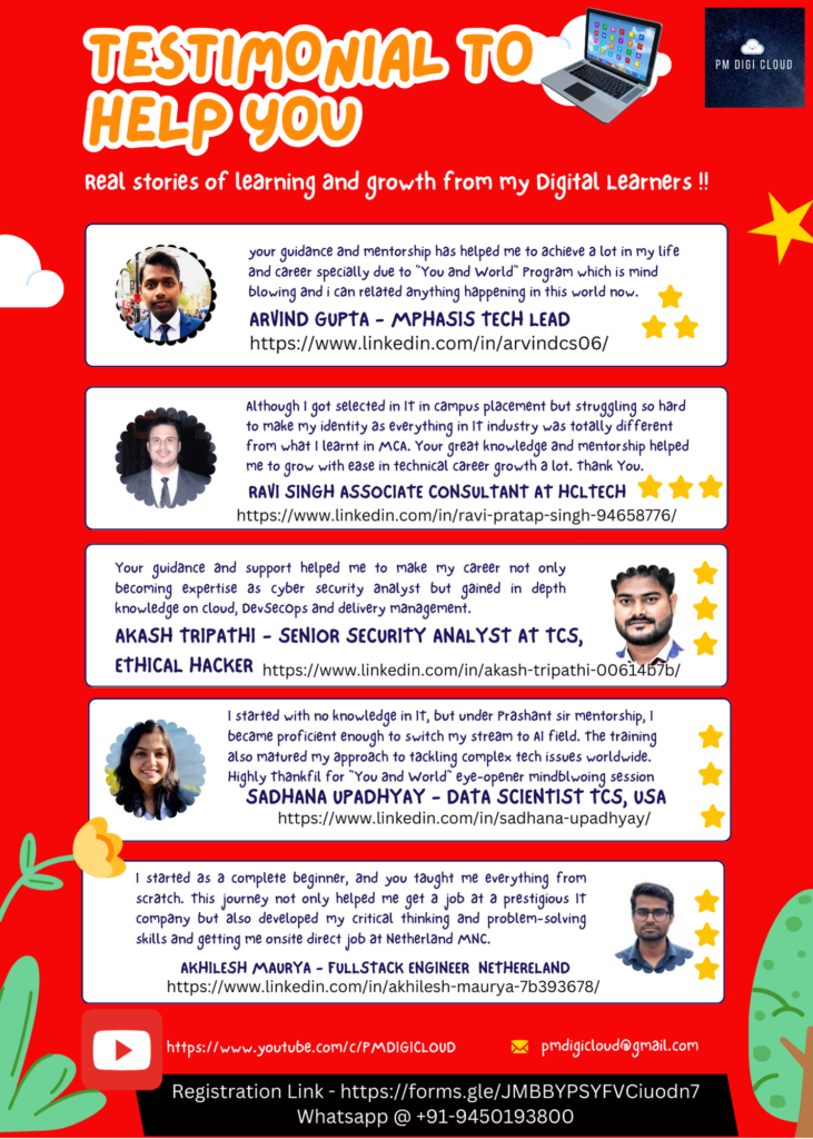 Testimonial PM Digi Cloud E Learning AI and IT Education Platform